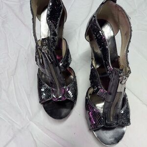 Michael Kors Gun Metal Sequin Heels